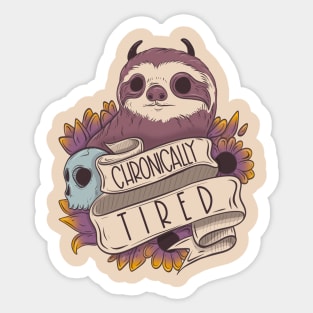 Chronically tired sloth Sticker